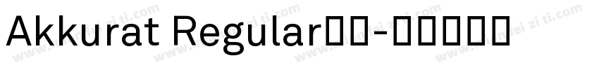 Akkurat Regular字体字体转换